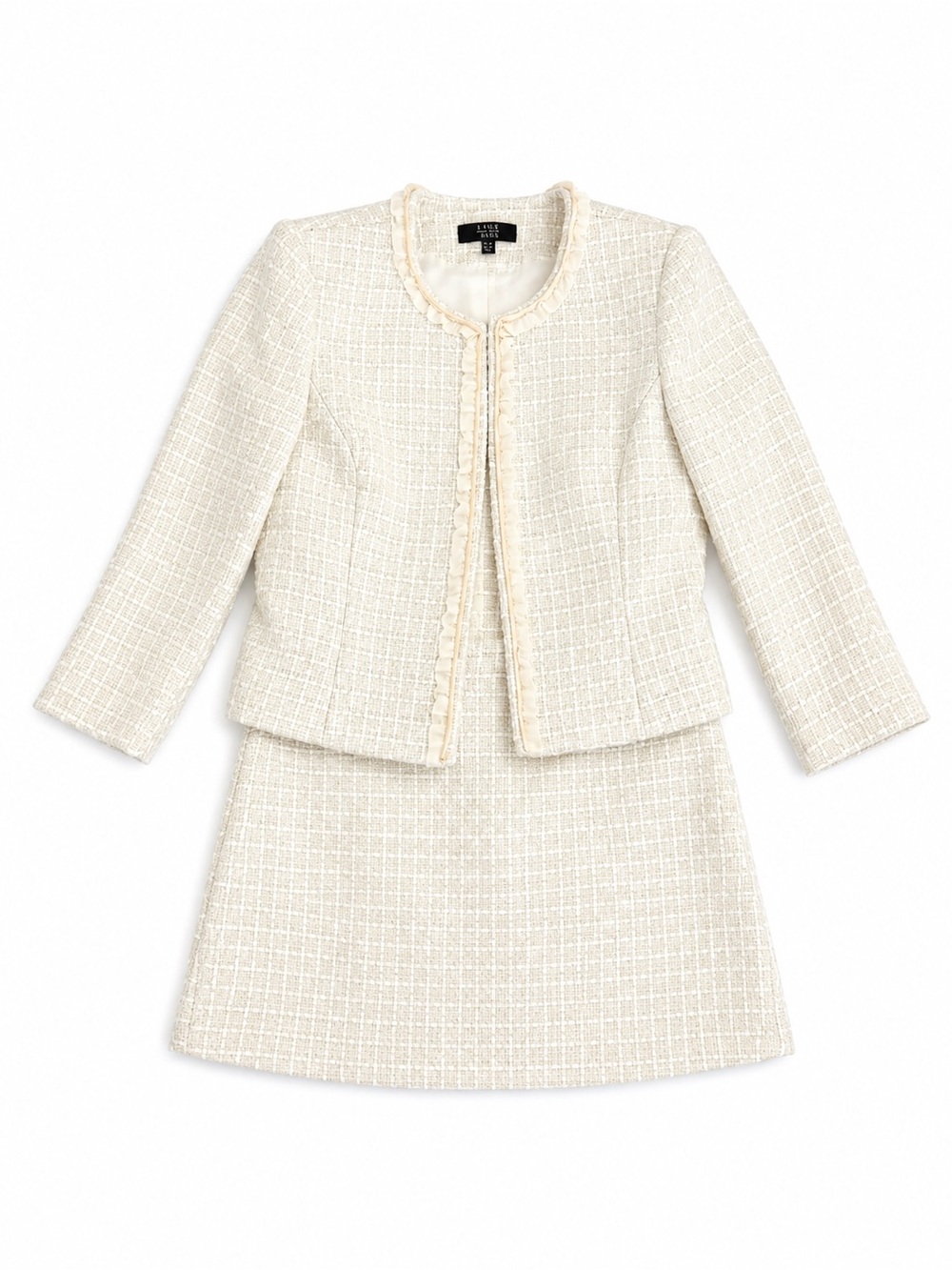 Alex Marie Cream Tweed Jacket and Skirt Set